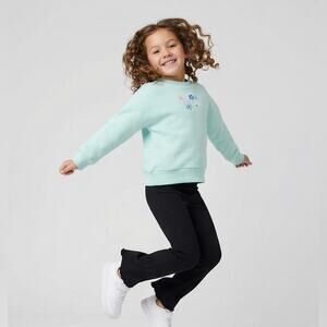 Adidas Kids Mint green sweatshirt with black cloth flare pants